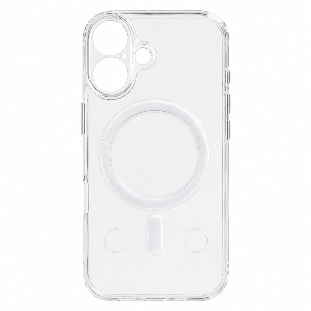 Husă iPhone 16, magnetică MagSafe, transparentă, din silicon, transparent