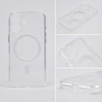Husă iPhone 16, magnetică MagSafe, transparentă, din silicon, transparent