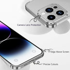 Husă iPhone 16 Plus, fără spate, doar colțuri și cameră, argintiu