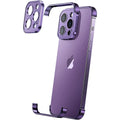 Husă iPhone 16 Plus, fără spate, doar colțuri și cameră, mov