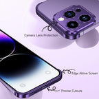 Husă iPhone 16 Plus, fără spate, doar colțuri și cameră, mov