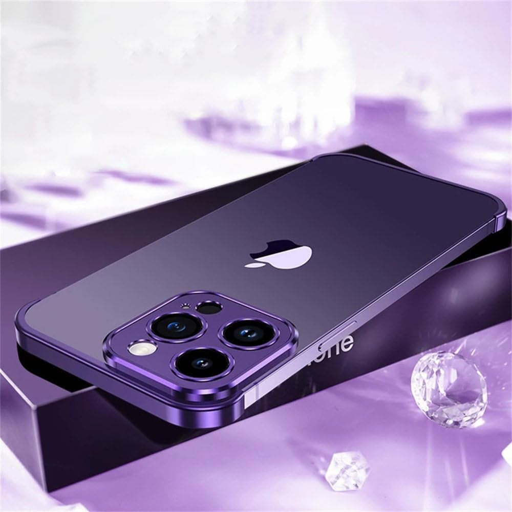 Husă iPhone 16 Plus, fără spate, doar colțuri și cameră, mov