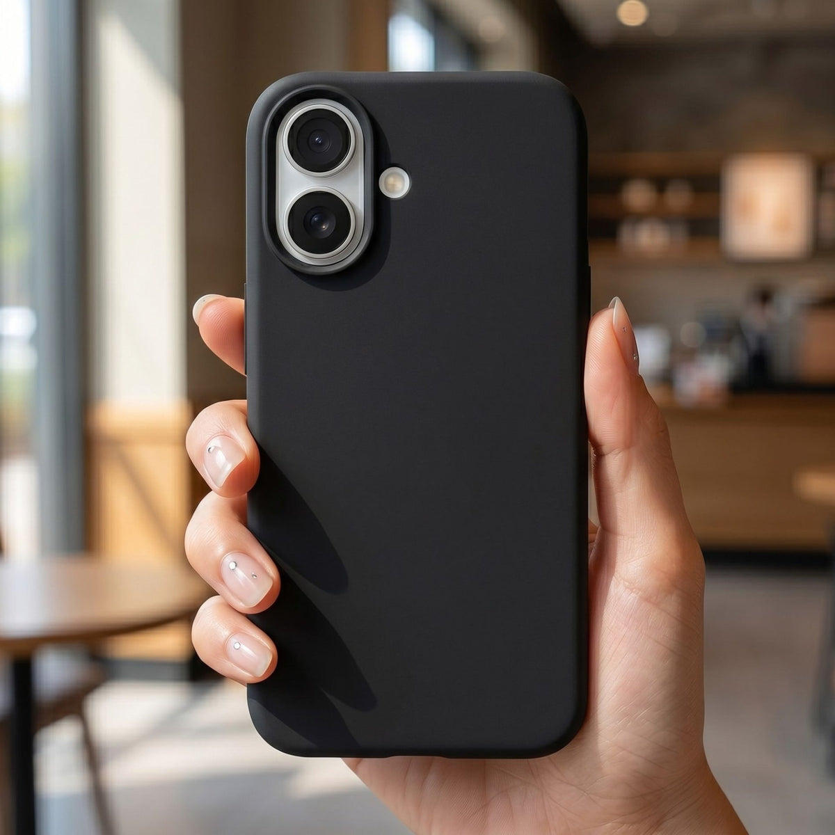 Husă iPhone 16 Plus, magnetică MagSafe, silicon, negru