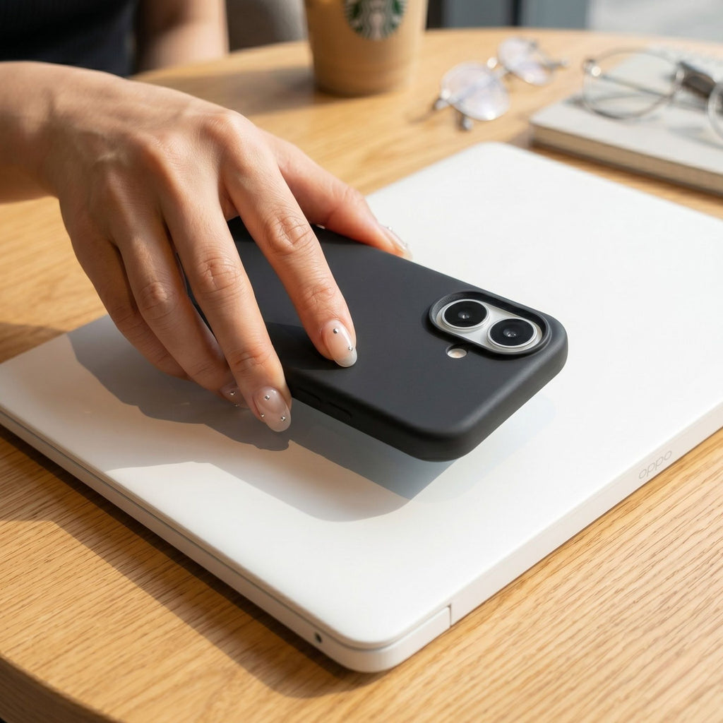 Husă iPhone 16 Plus, magnetică MagSafe, silicon, negru