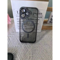 Husă iPhone 16 Plus, magnetică MagSafe, transparentă, gri