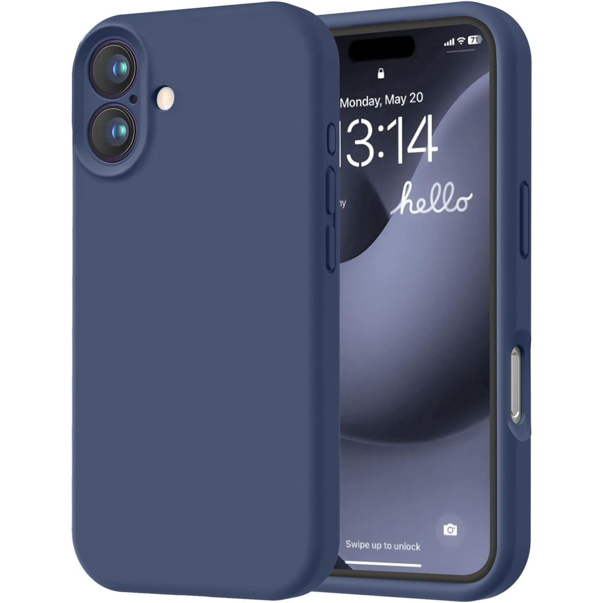Husă iPhone 16 Plus, mată, albastru