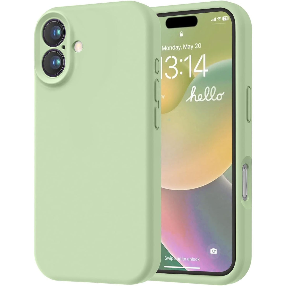 Husă iPhone 16 Plus, mată, verde