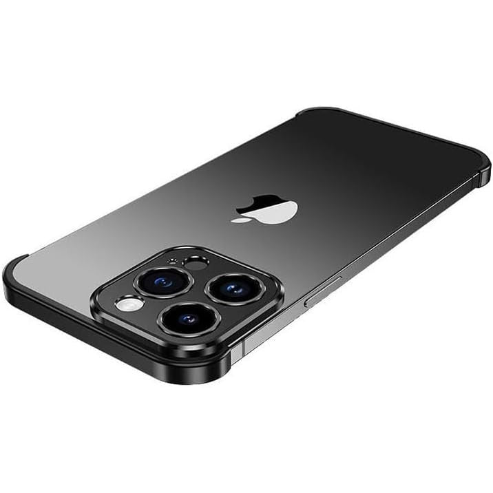 Husă iPhone 16 Pro, fără spate, doar colțuri și cameră, negru