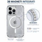 Husă iPhone 16 Pro, magnetică MagSafe, transparentă, transparent