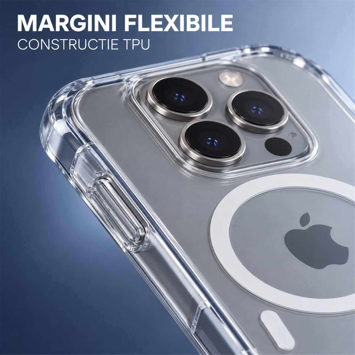 Husă iPhone 16 Pro, magnetică MagSafe, transparentă, transparent