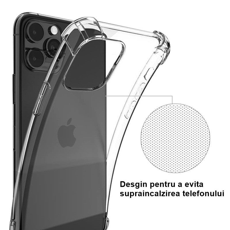Husă iPhone 16 Pro Max, antișoc, transparent