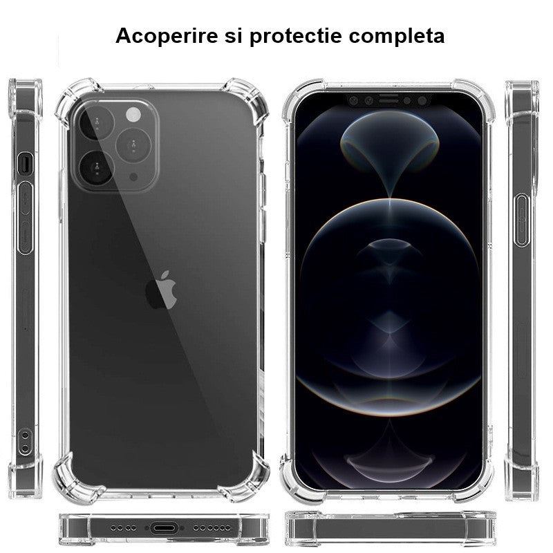 Husă iPhone 16 Pro Max, antișoc, transparent