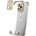 Husă iPhone 16 Pro Max, fără spate, doar colțuri și cameră, auriu