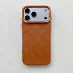 Husă iPhone 16 Pro Max, magnetică MagSafe, fibră de carbon, maro