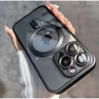 Husă iPhone 16 Pro Max, magnetică MagSafe, transparentă, negru