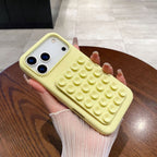 Husă iPhone 17, din silicon, cu ventuze, din cauciuc moale, galben