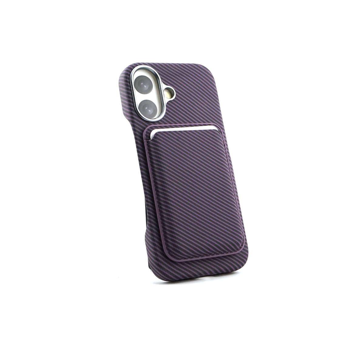 Husă iPhone 17, magnetică MagSafe, cu portcard detașabil, mov