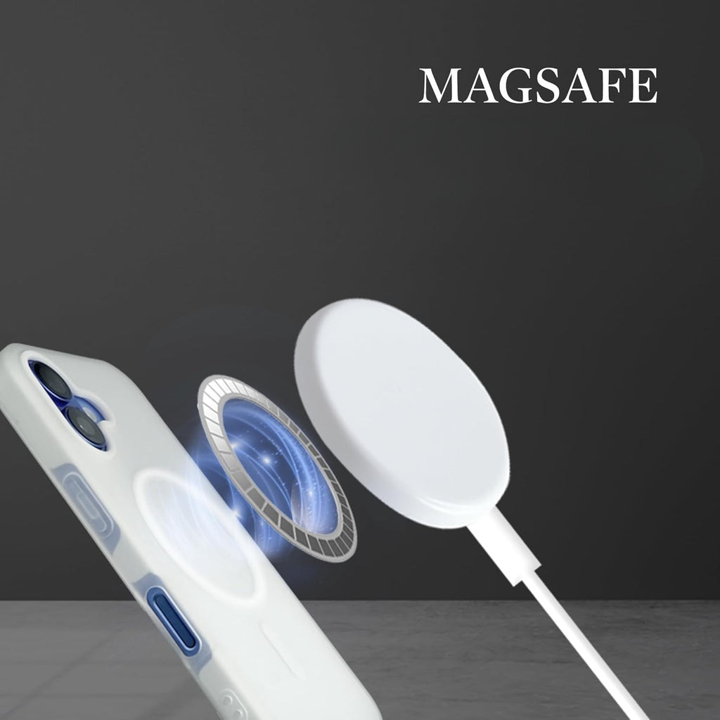 Husă iPhone 17, magnetică MagSafe, mată, alb