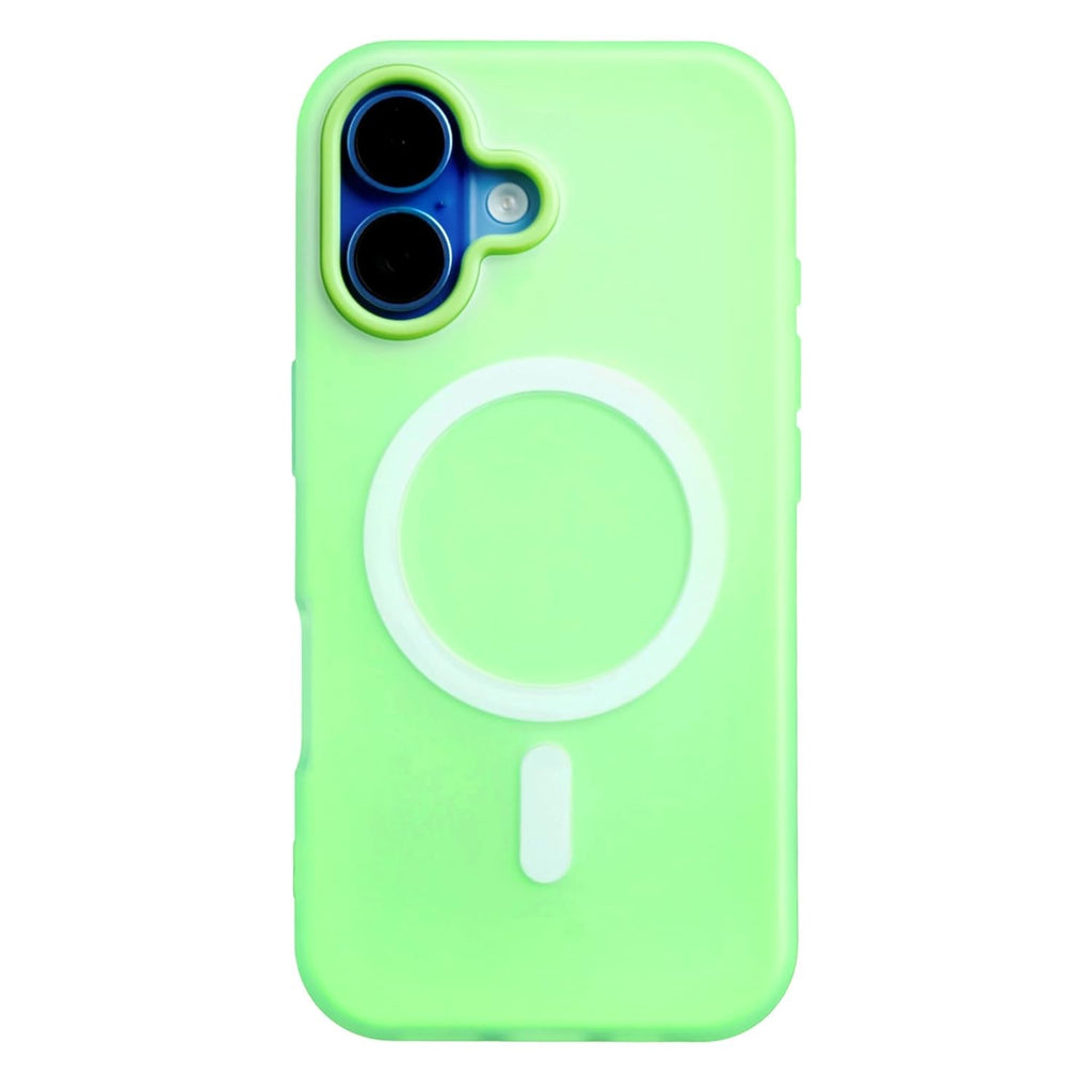 Husă iPhone 17, magnetică MagSafe, mată, verde