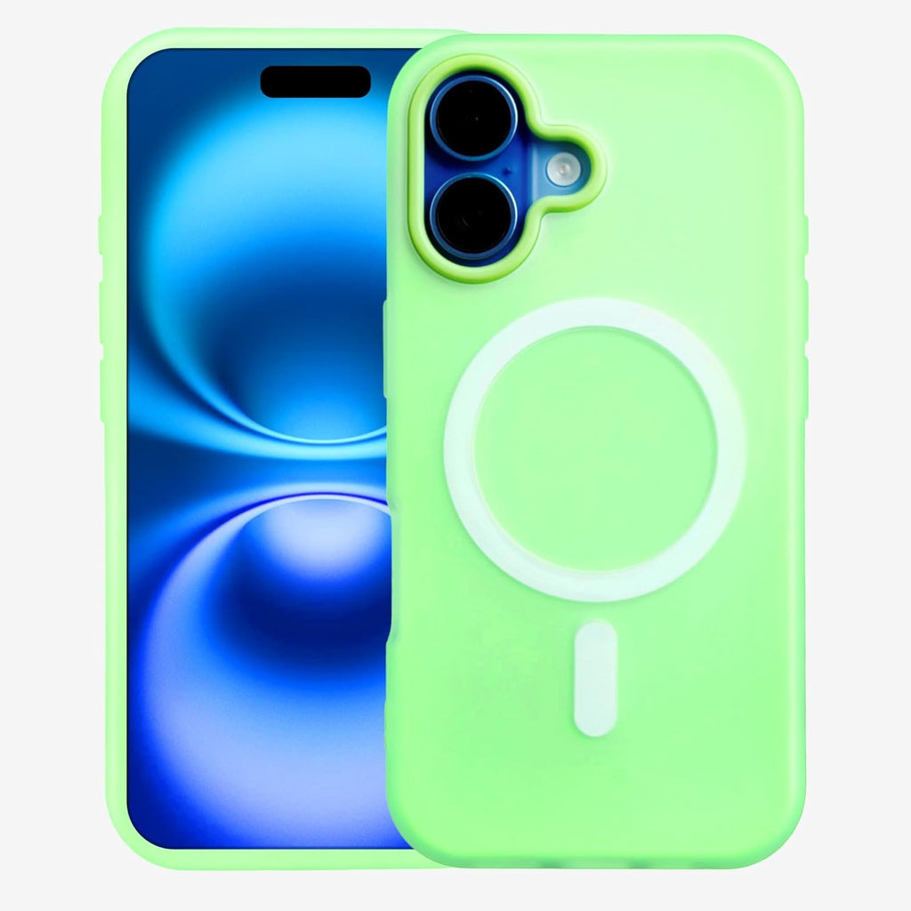 Husă iPhone 17, magnetică MagSafe, mată, verde
