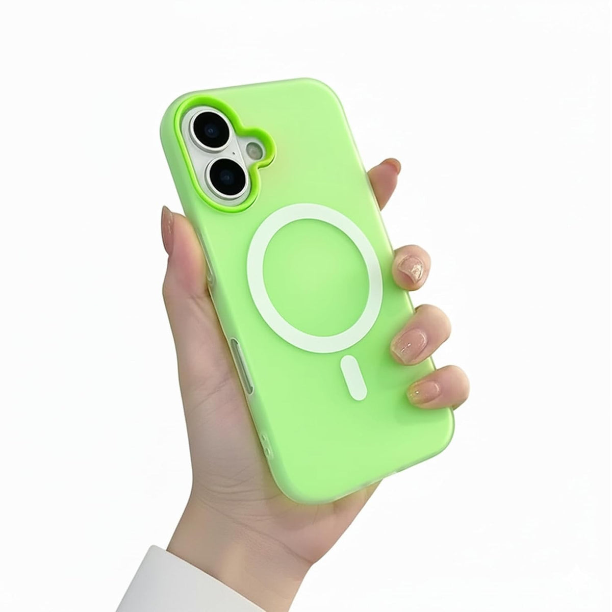 Husă iPhone 17, magnetică MagSafe, mată, verde