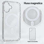 Husă iPhone 17, magnetică MagSafe, transparent