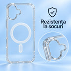Husă iPhone 17, magnetică MagSafe, transparent