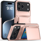 Husă iPhone 17 Pro, cu buzunar pentru card, roz