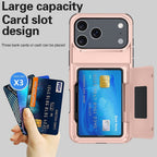 Husă iPhone 17 Pro Max, cu buzunar pentru card, roz