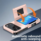 Husă iPhone 17 Pro Max, cu buzunar pentru card, roz