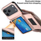 Husă iPhone 17 Pro Max, cu buzunar pentru card, roz