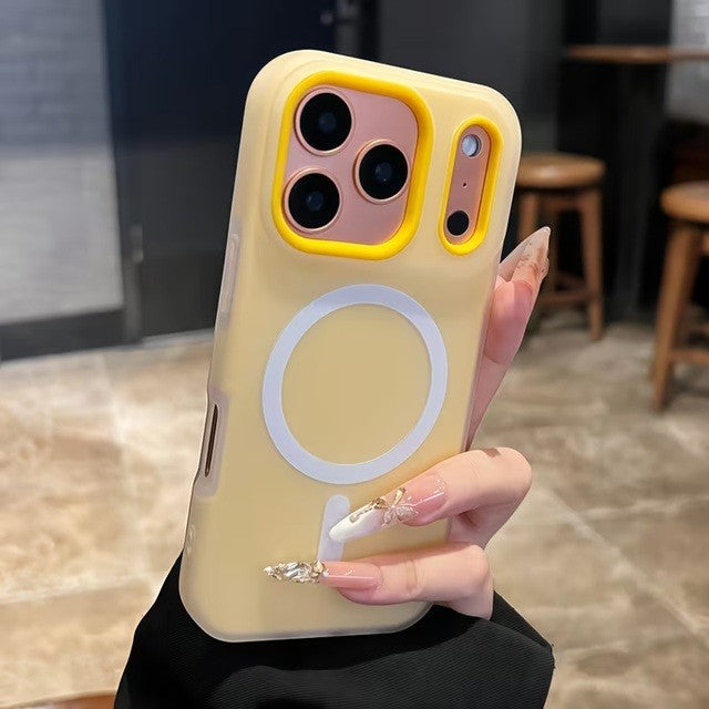 Husă iPhone 17 Pro Max, magnetică MagSafe, mată, portocaliu