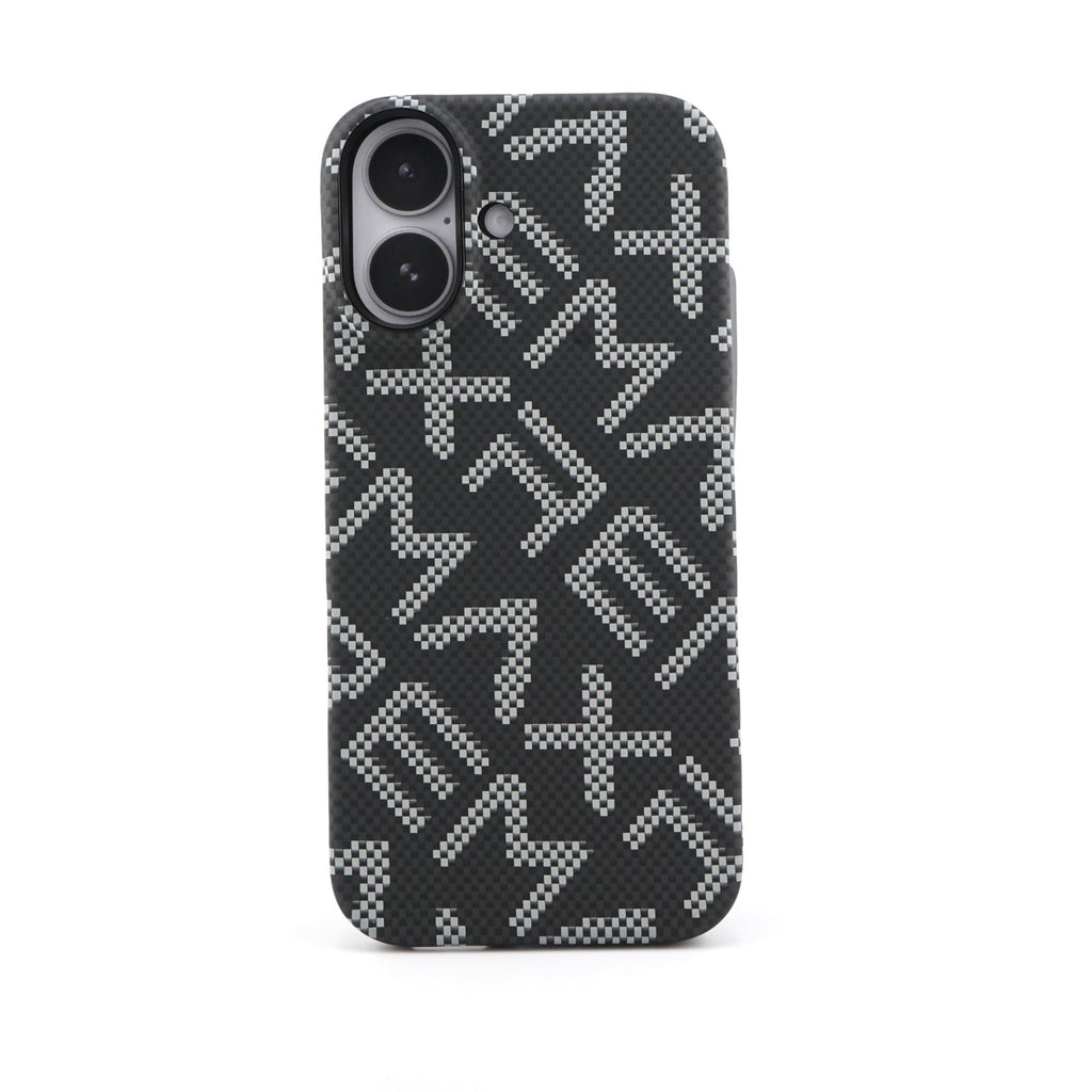 Husă iPhone 17, texturată, cu inel-suport magnetic, negru