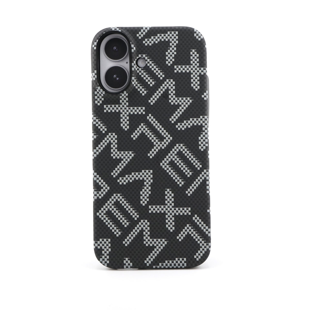 Husă iPhone 17, texturată, cu inel-suport magnetic, negru