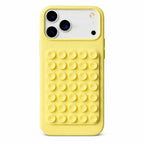 Husă iPhone Air, din silicon, cu ventuze, din cauciuc moale, galben
