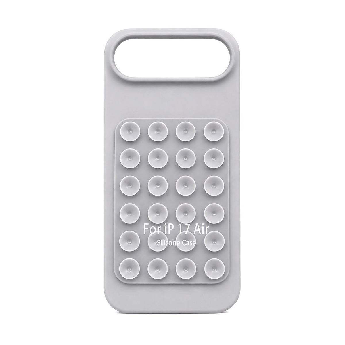 Husă iPhone Air, din silicon, cu ventuze, din cauciuc moale, gri
