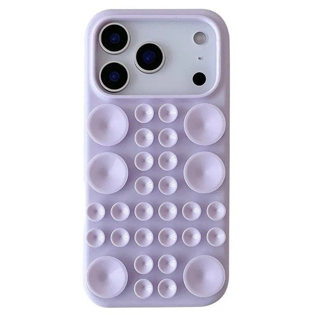 Husă iPhone Air, din silicon, cu ventuze, mov