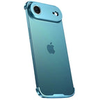 Husă iPhone Air, fără spate, doar colțuri și cameră, albastru