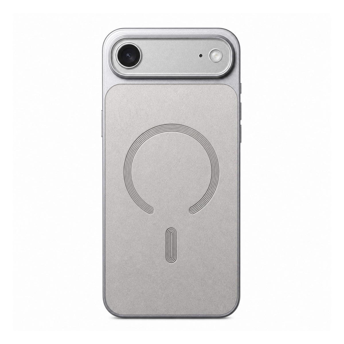 Husă iPhone Air, magnetică MagSafe, piele ecologică, argintiu