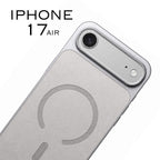 Husă iPhone Air, magnetică MagSafe, piele ecologică, argintiu