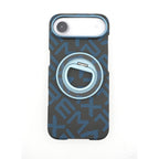 Husă iPhone Air, texturată, cu inel-suport magnetic, albastru