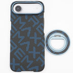 Husă iPhone Air, texturată, cu inel-suport magnetic, albastru