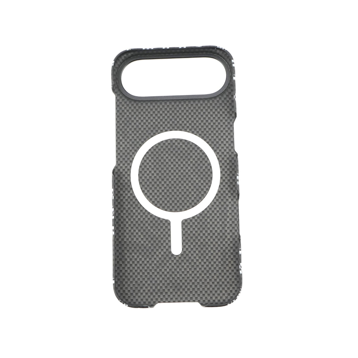 Husă iPhone Air, texturată, cu inel-suport magnetic, negru