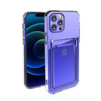 Husă Samsung Galaxy A02s / A03s, cu buzunar pentru card, transparent
