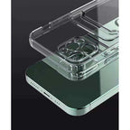 Husă Samsung Galaxy A02s / A03s, cu buzunar pentru card, transparent