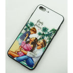 Husă Samsung Galaxy A02s / A03s, din sticlă, cu imprimeu, family is forever