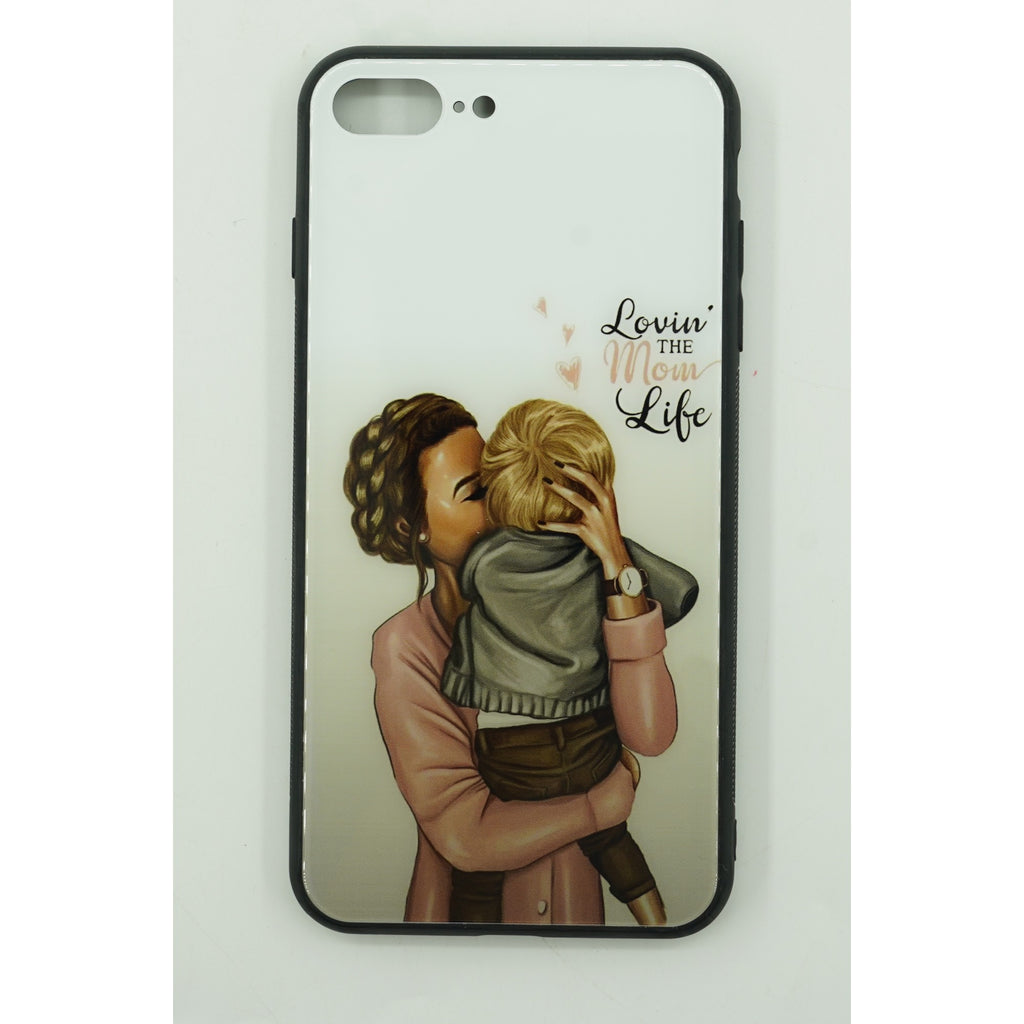 Husă Samsung Galaxy A02s / A03s, din sticlă, cu imprimeu, lovin the mom