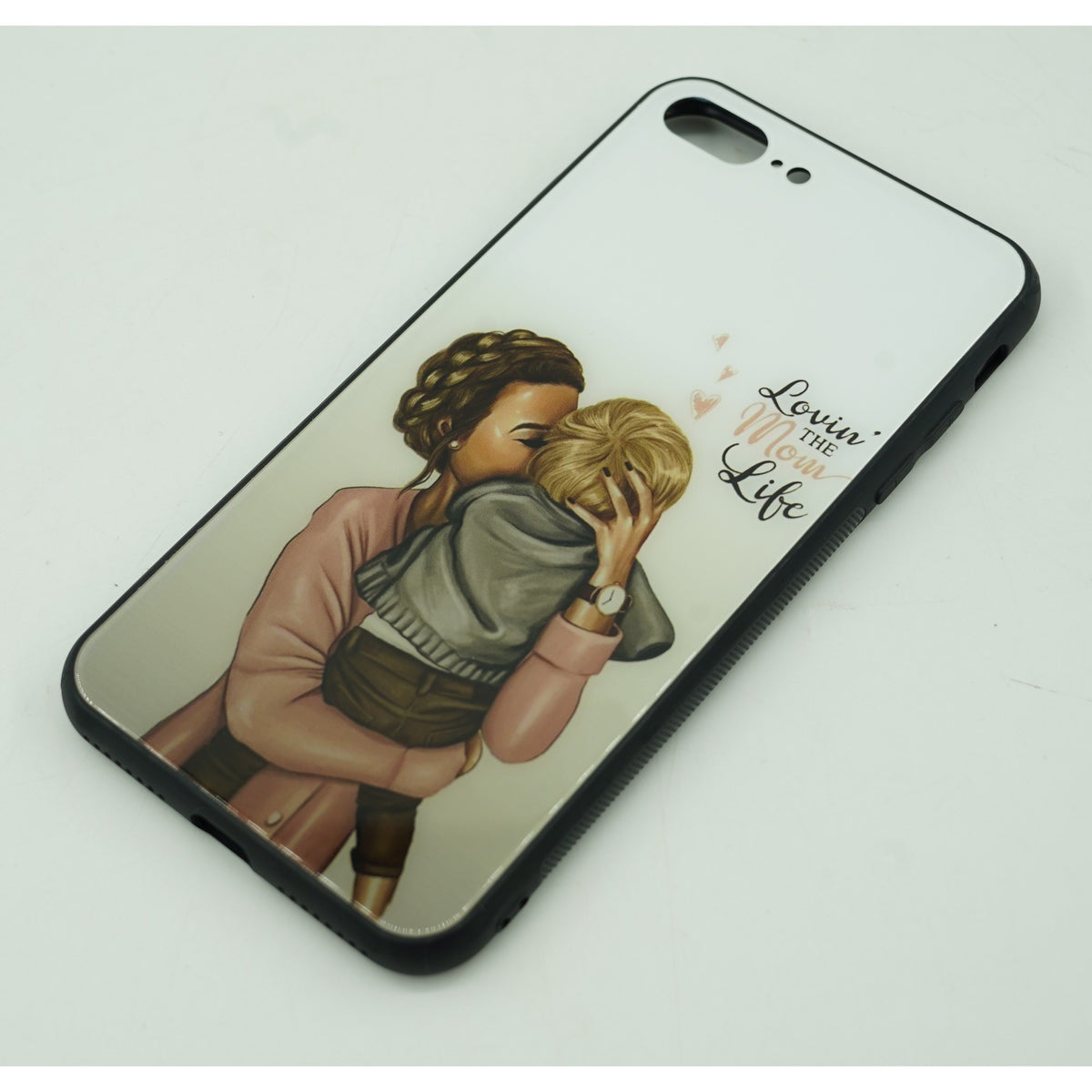 Husă Samsung Galaxy A02s / A03s, din sticlă, cu imprimeu, lovin the mom