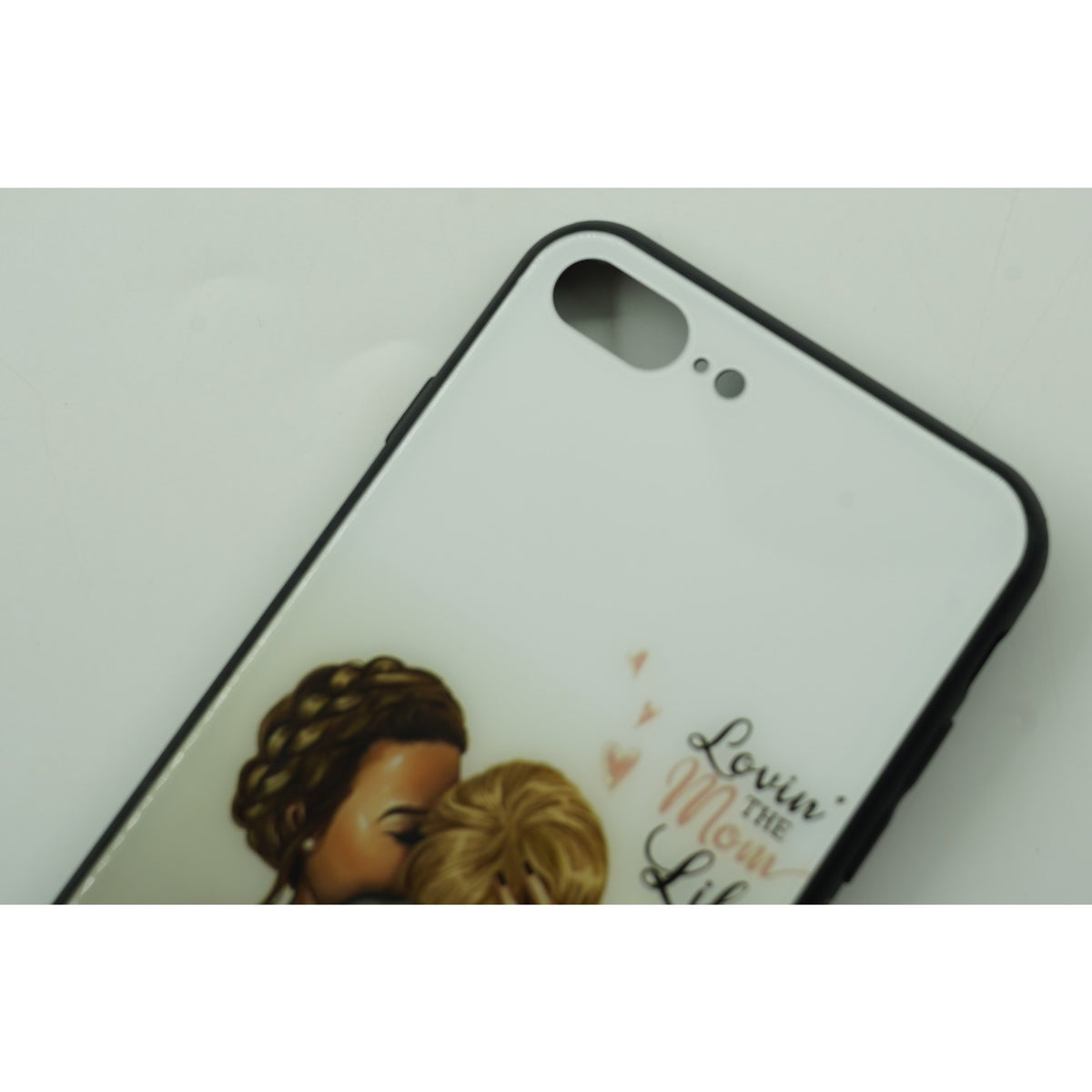 Husă Samsung Galaxy A02s / A03s, din sticlă, cu imprimeu, lovin the mom