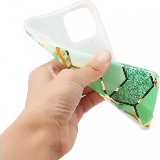 Husă Samsung Galaxy A02s / A03s, marmorată, verde